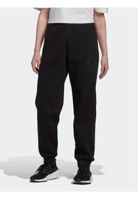 Adidas - adidas Spodnie dresowe All Szn HK0439 Czarny Relaxed Fit. Kolor: czarny. Materiał: bawełna