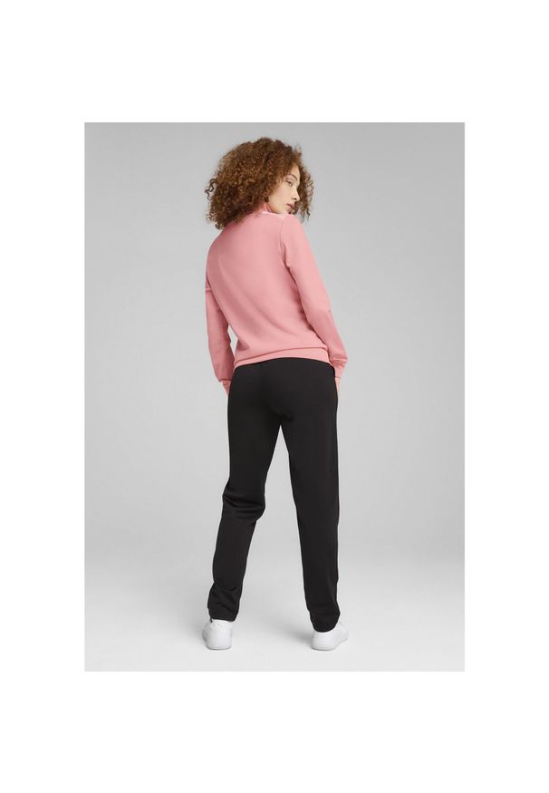 Dres Puma Poly Suit Op, Kobiety. Kolor: różowy. Materiał: dresówka, poliester. Wzór: nadruk