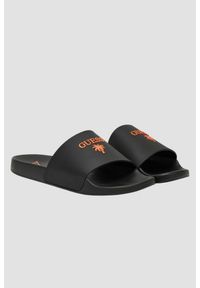 Guess - GUESS Czarne męskie klapki Palma, Rozmiar 41. Okazja: na co dzień, na plażę. Kolor: czarny. Sezon: lato. Styl: casual #2