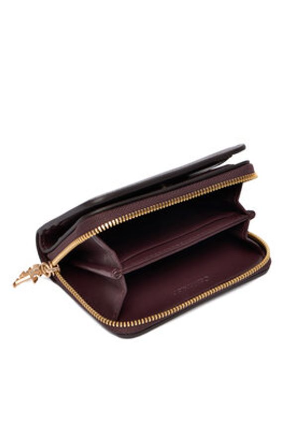 Calvin Klein Portfel Ck Medium Flap Zip Around LV04F1075G Brązowy. Kolor: brązowy. Materiał: skóra