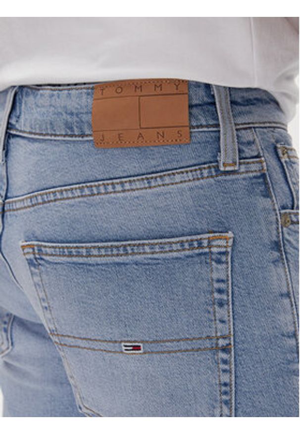 Tommy Jeans Szorty jeansowe Scanton DM0DM20954 Niebieski Slim Fit. Kolor: niebieski. Materiał: bawełna