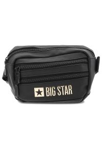 Big-Star - Czarna Damska Saszetka Na Biodro Big Star. Kolor: czarny. Materiał: materiał