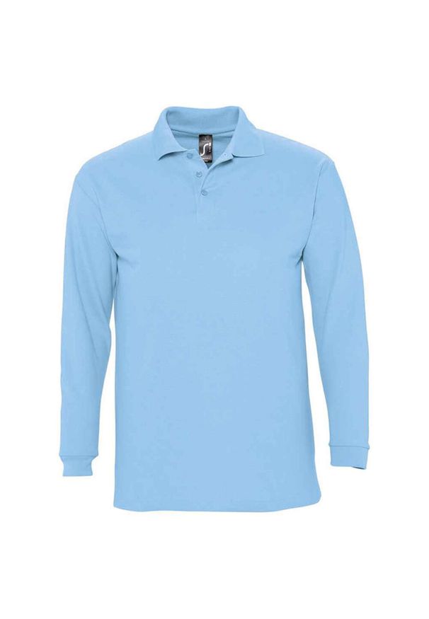 SOL'S - Koszulka Polo Z Długim Rękawem Dla Dorosłych Unisex Winter II. Okazja: na co dzień. Typ kołnierza: polo. Kolor: niebieski. Długość rękawa: długi rękaw. Długość: długie. Styl: casual