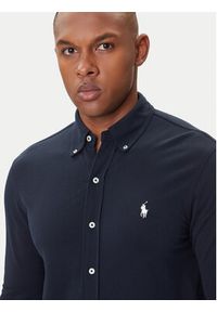 Polo Ralph Lauren Koszula 710654408016 Granatowy Regular Fit. Typ kołnierza: polo. Kolor: niebieski. Materiał: bawełna #5