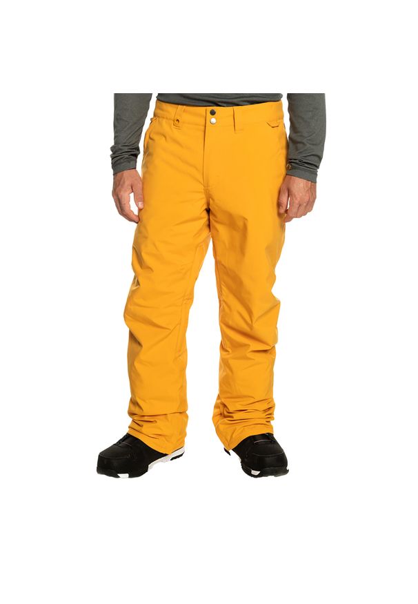 Spodnie snowboardowe męskie Quiksilver Estate. Kolor: żółty. Sezon: zima. Sport: snowboard
