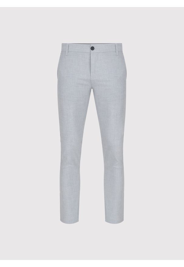 Pako Lorente - PAKO LORENTE – gładkie jasnoszare spodnie. Kolor: szary. Materiał: poliester, wiskoza, elastan. Wzór: gładki. Sezon: wiosna