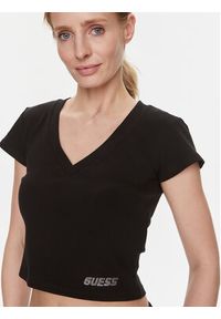Guess T-Shirt Edie V4RP10 K8RT2 Czarny Regular Fit. Kolor: czarny. Materiał: wiskoza #3