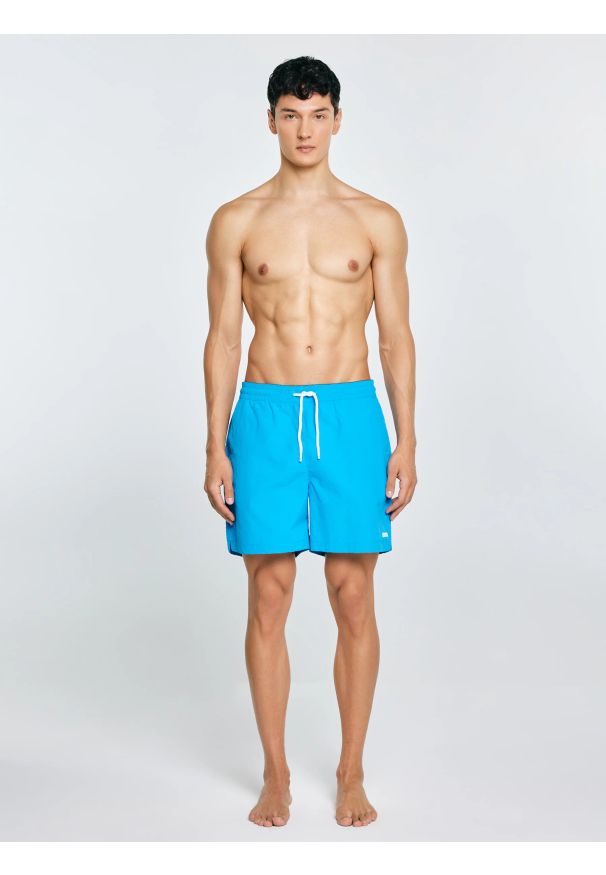 Big-Star - Szorty kąpielowe męskie niebieskie Rafone 401. Kolor: niebieski. Materiał: guma