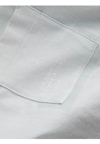 Ombre Clothing - T-shirt męski bawełniany z kieszonką - jasnoszary V10 OM-TSPT-0154 - XXL. Kolor: szary. Materiał: bawełna. Wzór: nadruk, aplikacja #4