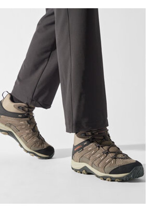 Merrell Trekkingi Alverstone 2 Mid Wp J036925 Brązowy. Kolor: brązowy. Materiał: skóra, zamsz. Sport: turystyka piesza