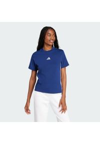 Adidas - Koszulka Essentials 3-Stripes Cotton. Kolor: biały, niebieski, wielokolorowy. Materiał: bawełna. Sport: fitness #1