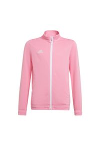 Adidas - Bluza piłkarska dla dzieci adidas Entrada 22 Track Jacket. Kolor: różowy. Materiał: materiał. Sport: piłka nożna