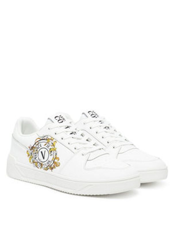 Versace Jeans Couture Sneakersy 78YA3SJ1 Biały. Kolor: biały. Materiał: skóra
