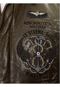 Aeronautica Militare Kurtka skórzana 231PN5027PL183 Brązowy Regular Fit. Kolor: brązowy. Materiał: skóra