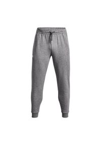 Spodnie do biegania Under Armour Rival Fleece. Kolor: szary, biały, wielokolorowy. Materiał: dresówka. Sport: fitness #1