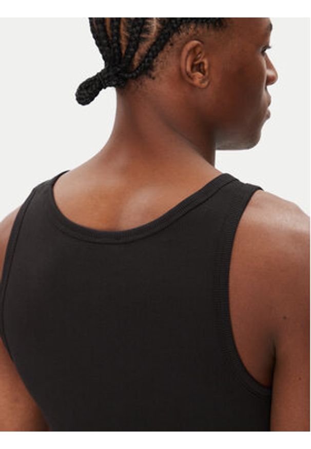 Tommy Jeans Tank top Classic Flag DM0DM21927 Czarny Slim Fit. Kolor: czarny. Materiał: bawełna