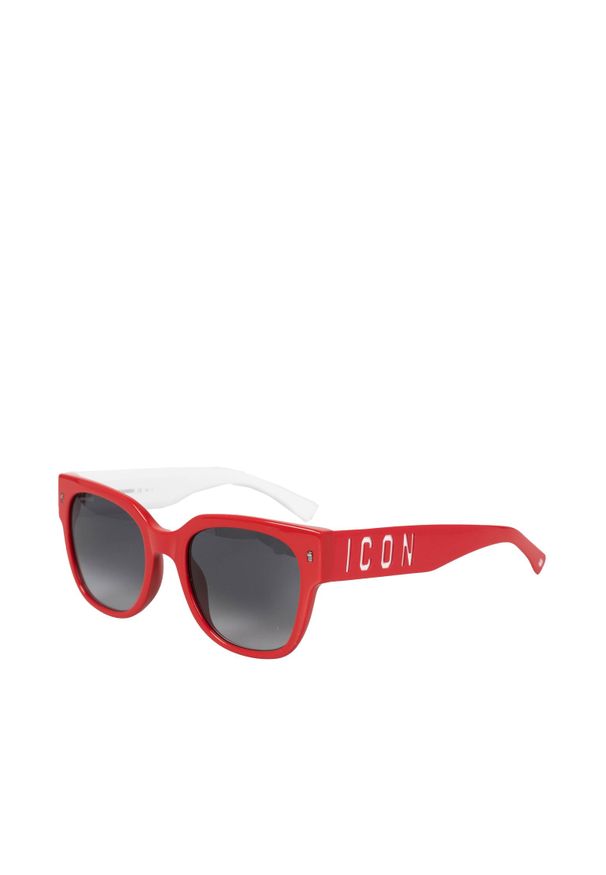 DSQUARED2 - Dsquared2 Okulary "ICON 0005/S" | ICON 0005/S C9A | Kobieta | Biały, Czerwony. Kolor: biały, wielokolorowy, czerwony. Materiał: materiał