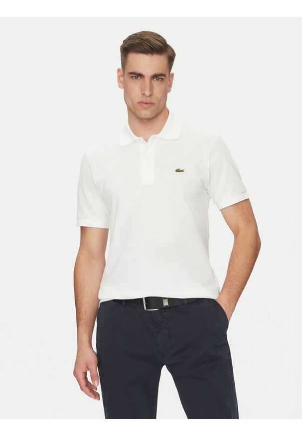 Lacoste Polo PH9851 Biały Classic Fit. Typ kołnierza: polo. Kolor: biały. Materiał: bawełna