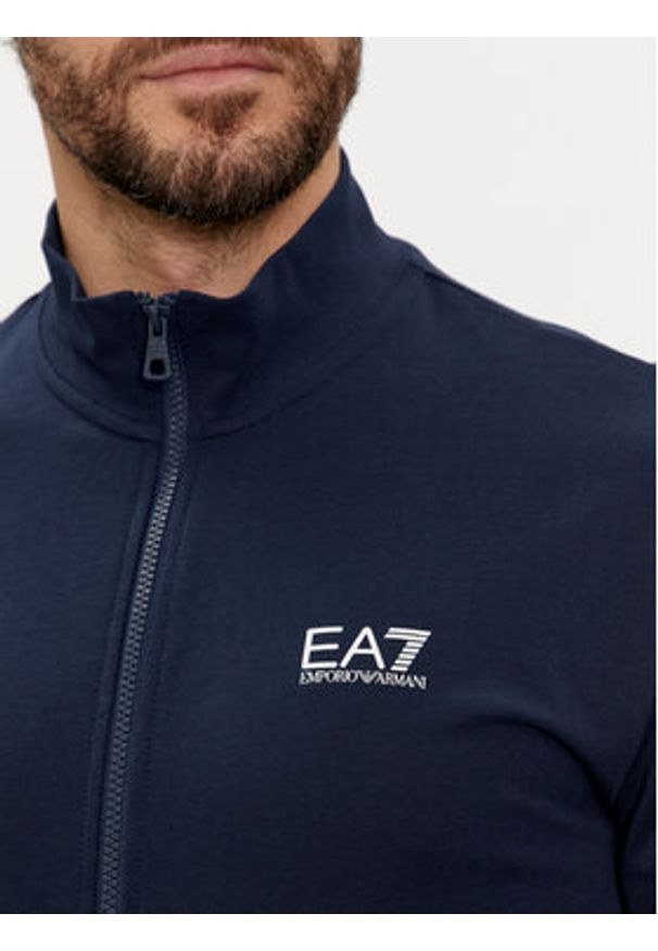 EA7 Emporio Armani Bluza 3DPM61 PJ05Z 1554 Granatowy Regular Fit. Kolor: niebieski. Materiał: bawełna