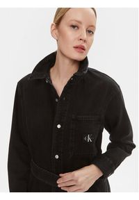 Calvin Klein Jeans Sukienka jeansowa Utility J20J222460 Czarny Regular Fit. Kolor: czarny. Materiał: bawełna #4