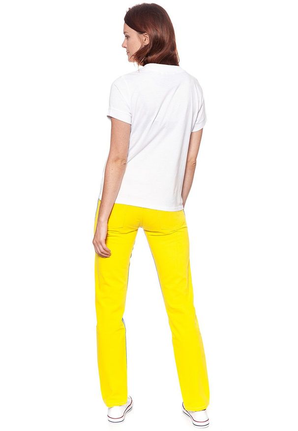 Wrangler - WRANGLER T SHIRT DAMSKI T-SHIRTS 80´S TEE WHITE W7010EV12 112130877. Wzór: nadruk, kolorowy