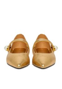 Gino Rossi - GINO ROSSI Baleriny CEO-ROSE-LT2512-72 Złoty. Kolor: złoty. Materiał: skóra #10