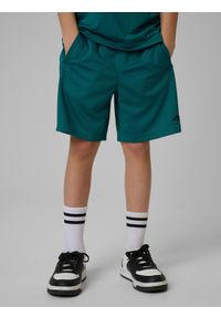 4f - 4F Spodenki sportowe szybkoschnące chłopięce - turkusowe 122/128 (6-8 lat). Okazja: na co dzień. Kolor: turkusowy. Materiał: syntetyk, materiał. Sezon: lato. Styl: sportowy #2
