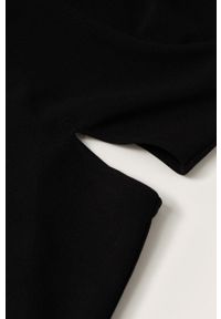 mango - Mango sukienka Lisa kolor czarny midi dopasowana. Kolor: czarny. Materiał: tkanina. Wzór: gładki. Typ sukienki: asymetryczne, dopasowane. Długość: midi #6