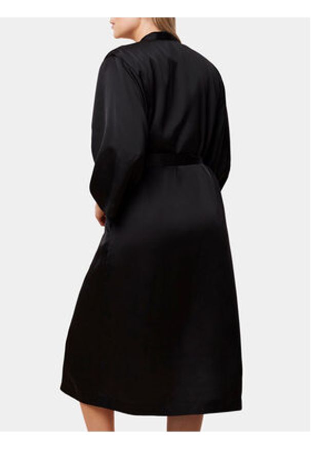 Triumph Szlafrok Robes Satin Robe 01 10216534 Czarny. Kolor: czarny. Materiał: syntetyk
