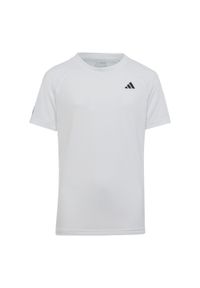 Adidas - Club Tennis Tee. Kolor: biały. Materiał: materiał. Sport: tenis
