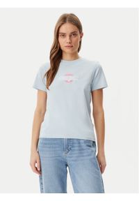Guess Jeans T-Shirt W5GI26 J1314 Granatowy Regular Fit. Kolor: niebieski. Materiał: bawełna