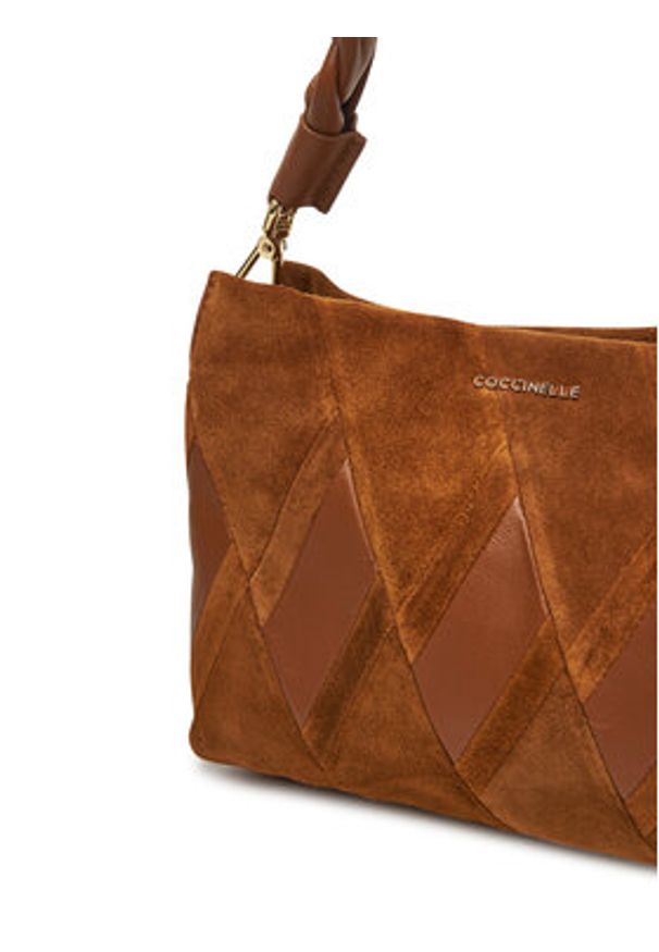 Coccinelle Torebka T66 Boheme New Geomet Patch E1 T66 58 01 01 Brązowy. Kolor: brązowy. Materiał: zamszowe, skórzane