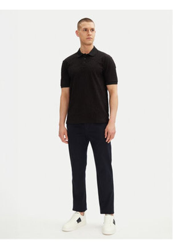 Armani Exchange Polo XM000477 AF10337 FC013 Czarny Regular Fit. Typ kołnierza: polo. Kolor: czarny. Materiał: bawełna, syntetyk