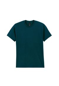 GILDAN - Ciężka Bawełniana Koszulka Unisex Dla Dorosłych. Kolor: zielony. Materiał: bawełna