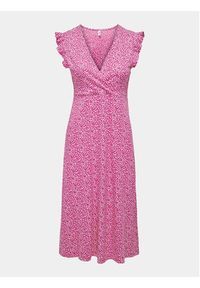 only - ONLY Sukienka letnia May 15257520 Różowy Regular Fit. Kolor: różowy. Materiał: bawełna. Sezon: lato