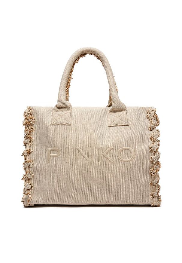 Pinko - Torebka PINKO. Kolor: beżowy