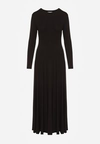 Renee - Czarna Rozkloszowana Sukienka z Bawełny Tusmala. Okazja: na co dzień. Kolor: czarny. Materiał: bawełna. Typ sukienki: proste. Styl: casual, elegancki #2