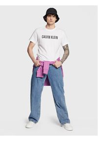 Calvin Klein Swimwear T-Shirt Logo KM0KM00836 Biały Regular Fit. Kolor: biały. Materiał: bawełna #3