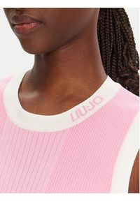 Liu Jo Sport Sweter TA5092 MS022 Różowy Regular Fit. Kolor: różowy. Materiał: syntetyk. Styl: sportowy