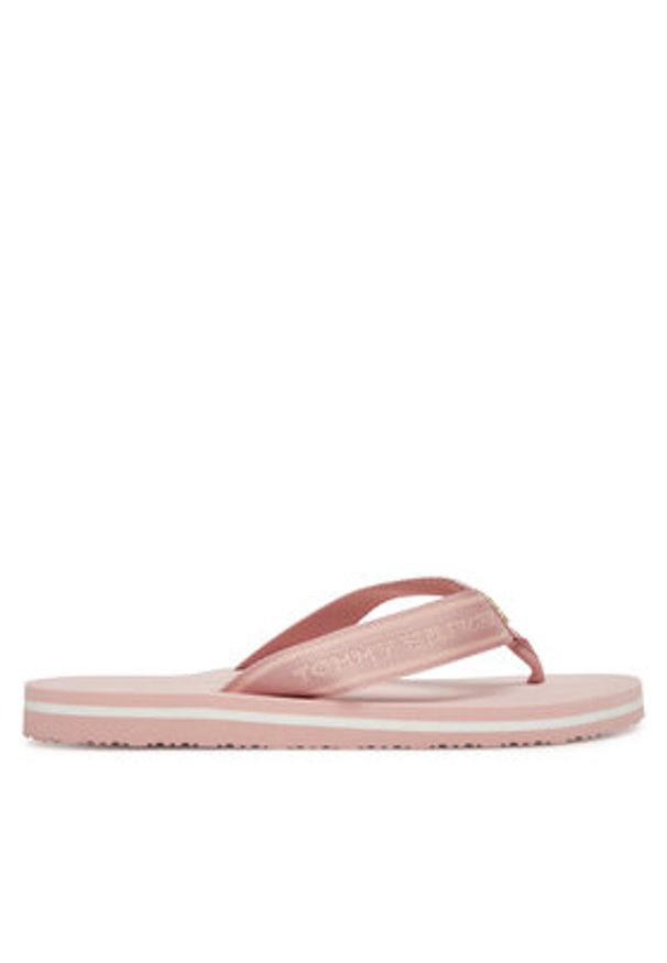 TOMMY HILFIGER - Tommy Hilfiger Japonki Hilfiger Webbing Beach Sandal FW0FW08515 Różowy. Kolor: różowy. Materiał: materiał