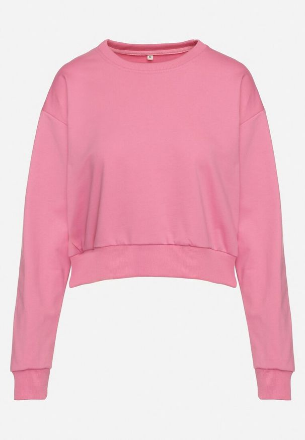 Born2be - Fuksjowa Bluza z Dodatkiem Bawełny Wykończona Ściągaczami Evilaya. Okazja: na co dzień. Kolor: różowy. Materiał: bawełna. Długość rękawa: długi rękaw. Długość: długie. Styl: casual, sportowy