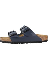 Klapki męskie Birkenstock Arizona. Zapięcie: bez zapięcia. Kolor: wielokolorowy, niebieski. Materiał: materiał, syntetyk