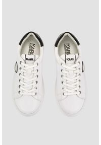 Karl Lagerfeld - KARL LAGERFELD Białe damskie sneakersy skórzane Kapri Nft Lo Lace, Rozmiar 37. Kolor: biały. Materiał: skóra. Wzór: gładki #2