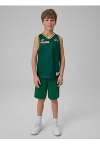 4f - 4F Koszulka meczowa replika wyjazdowa z sezonu 2025/26 dziecięca 4F x Zastal Zielona Góra - zielona 134/140 (8-10 lat). Kolor: zielony. Materiał: skóra, materiał. Wzór: nadruk. Sezon: lato. Sport: fitness #2