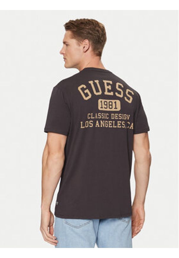 Guess T-Shirt M5RI86 K9RM1 Czarny Regular Fit. Kolor: czarny. Materiał: bawełna