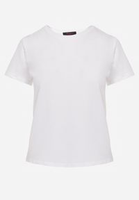 Renee - Biały Casualowy Bawełniany T-shirt Rivali. Okazja: na co dzień. Kolor: biały. Materiał: bawełna. Styl: casual #4