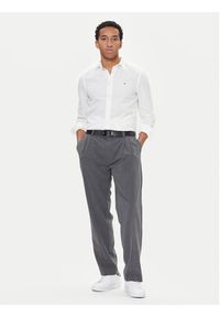 TOMMY HILFIGER - Tommy Hilfiger Koszula MW0MW40460 Biały Slim Fit. Kolor: biały. Materiał: bawełna #5
