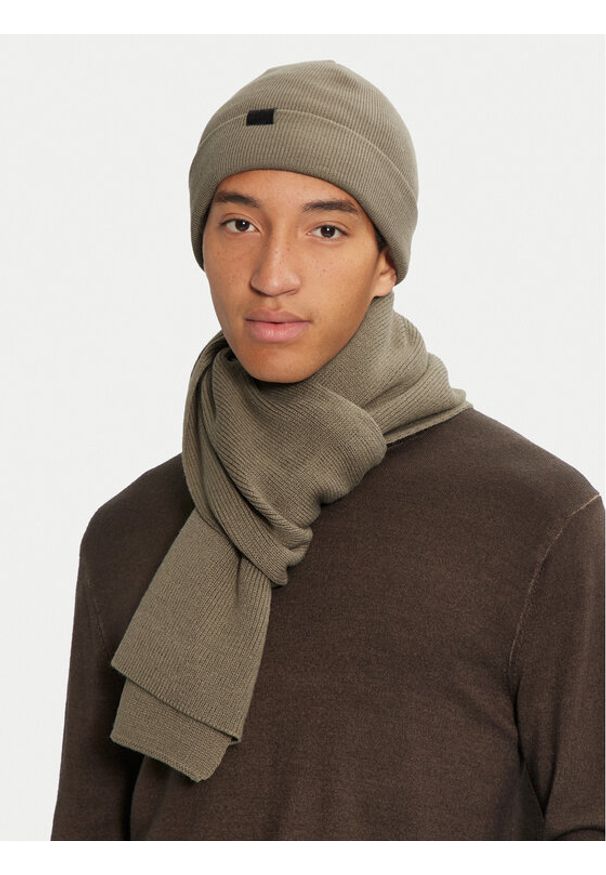 Jack & Jones Zestaw Szalik i Czapka 12163827 Zielony. Kolor: zielony. Materiał: akryl