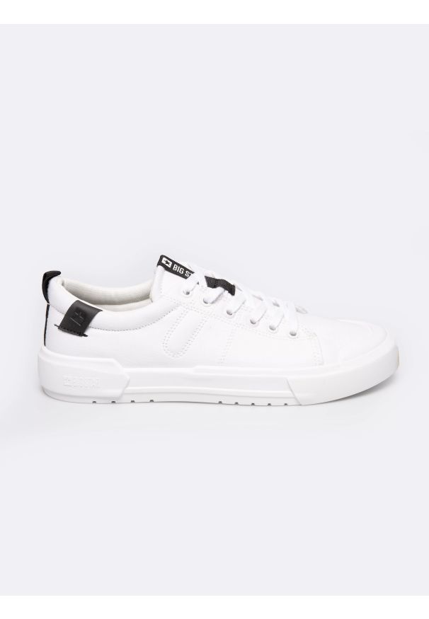Big-Star - Sneakersy męskie białe NN174154 101. Okazja: na spacer. Kolor: biały. Materiał: materiał. Sezon: lato