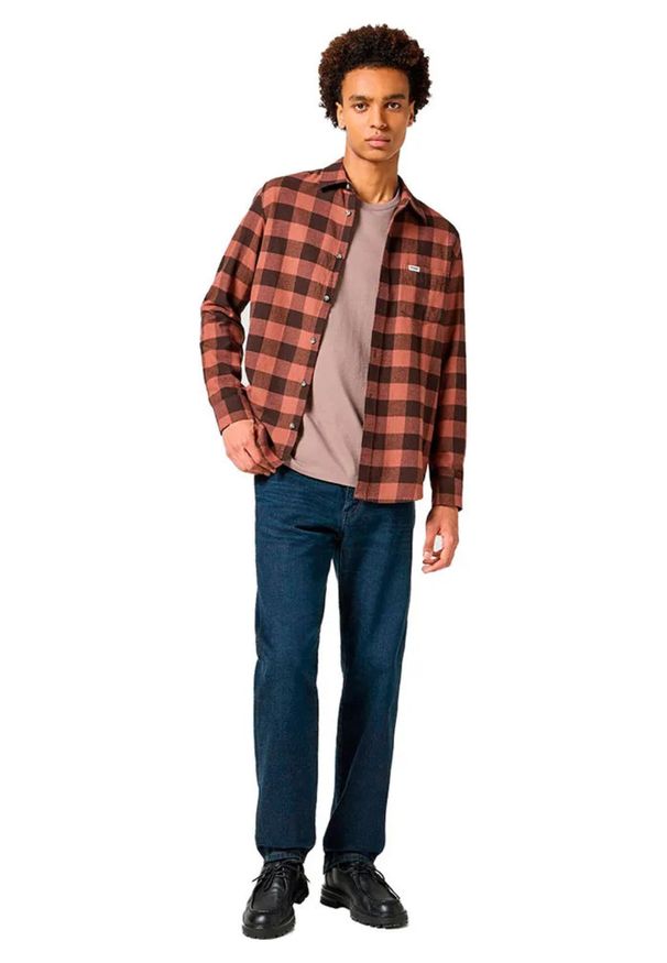 Wrangler - MESKA KOSZULKA WRANGLER LS GRAPHIC TEE IRON 112357313